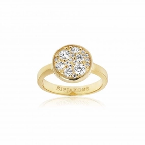 White Zirconia Novara Ring SJ-R1056-CZ(YG)