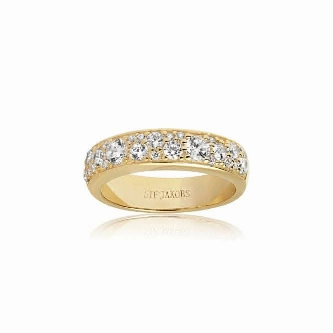 White Zirconia Novara Uno Ring SJ-R1062-CZ(YG)