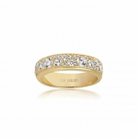 White Zirconia Novara Uno Ring SJ-R1062-CZ(YG)