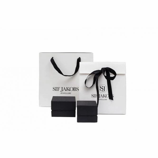 White Zirconia Ponza Creolo Piccolo Earrings SJ-E12350-PCZ-YG