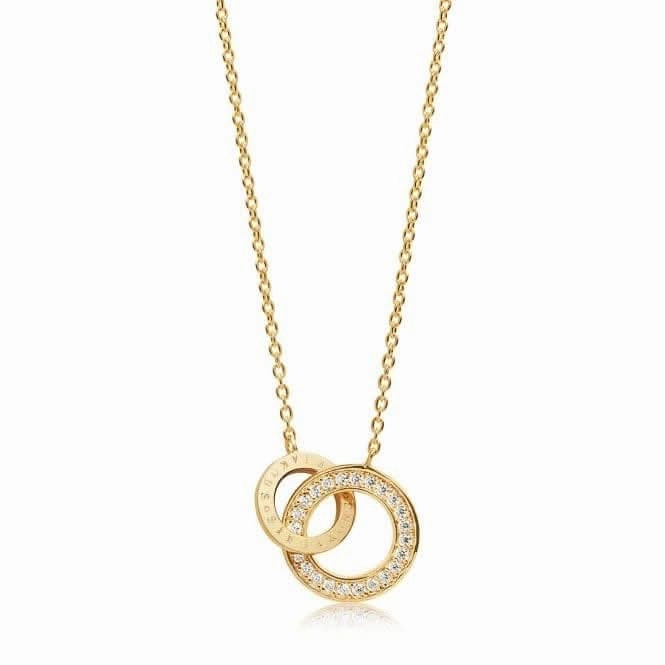 White Zirconia Prato Uno Piccolo Necklace SJ-C472-CZ(YG)