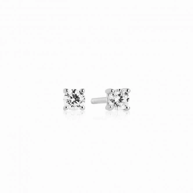 White Zirconia Princess Piccolo Earrings SJ-E3MMRD-CZ