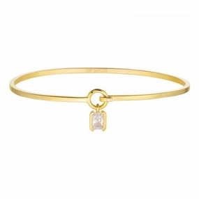 White Zirconia Roccanova Bangle SJ-B42262-CZ-YG