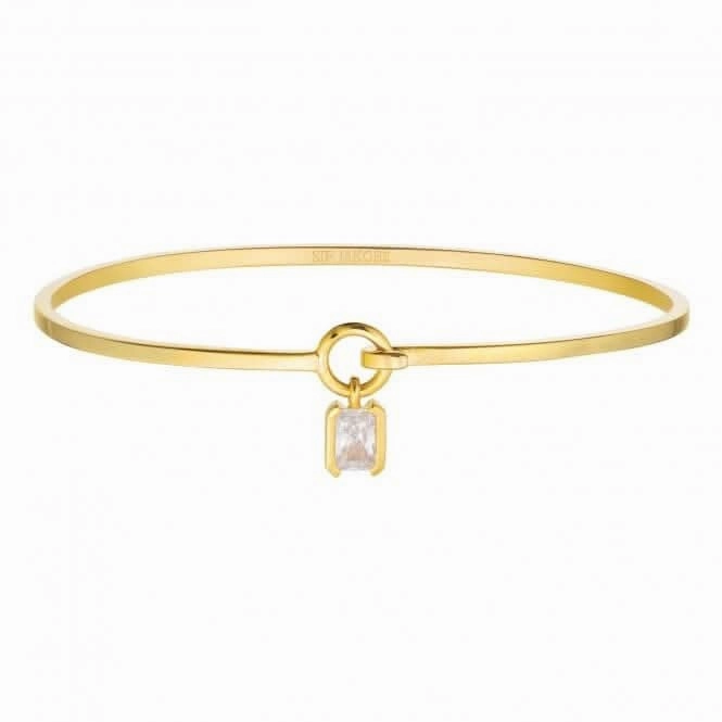 White Zirconia Roccanova Bangle SJ-B42262-CZ-YG
