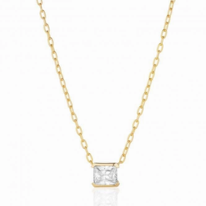 White Zirconia Roccanova Grande Necklace SJ-N42258-CZ-YG