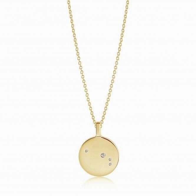 White Zirconia Zodiaco Aries Pendant SJ-P1053-CZ(YG)/45