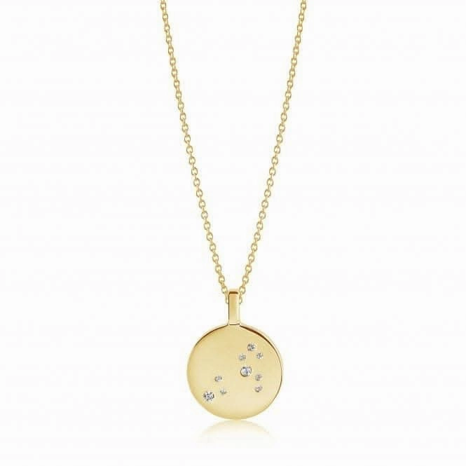 White Zirconia Zodiaco Leo Pendant SJ-P1058-CZ(YG)/45