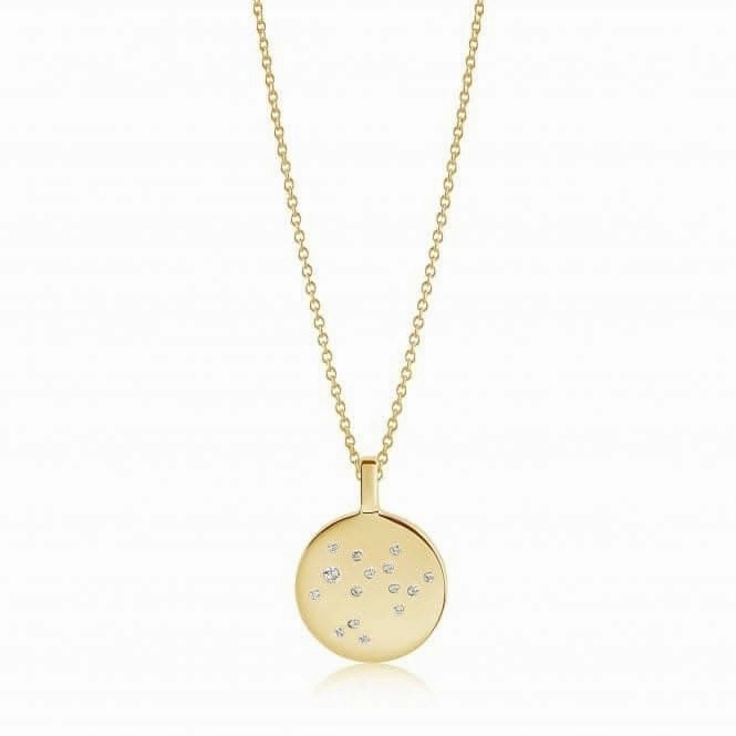 White Zirconia Zodiaco Sagitarius Pendant SJ-P1062-CZ(YG)/45