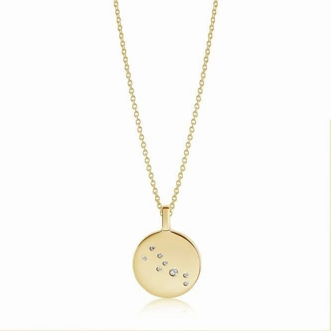 White Zirconia Zodiaco Taurus Pendant SJ-P1054-CZ(YG)/45