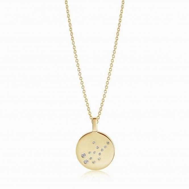 White Zirconia Zodiaco Virgo Pendant SJ-P1059-CZ(YG)/45
