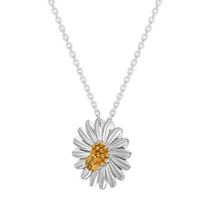 Yellow Gold Plated Sterling Silver Daisy Necklace