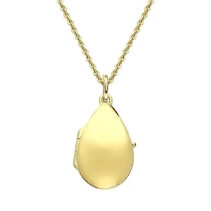 Yellow Gold Plated Sterling Silver Small Pear Shape Keepsake Locket